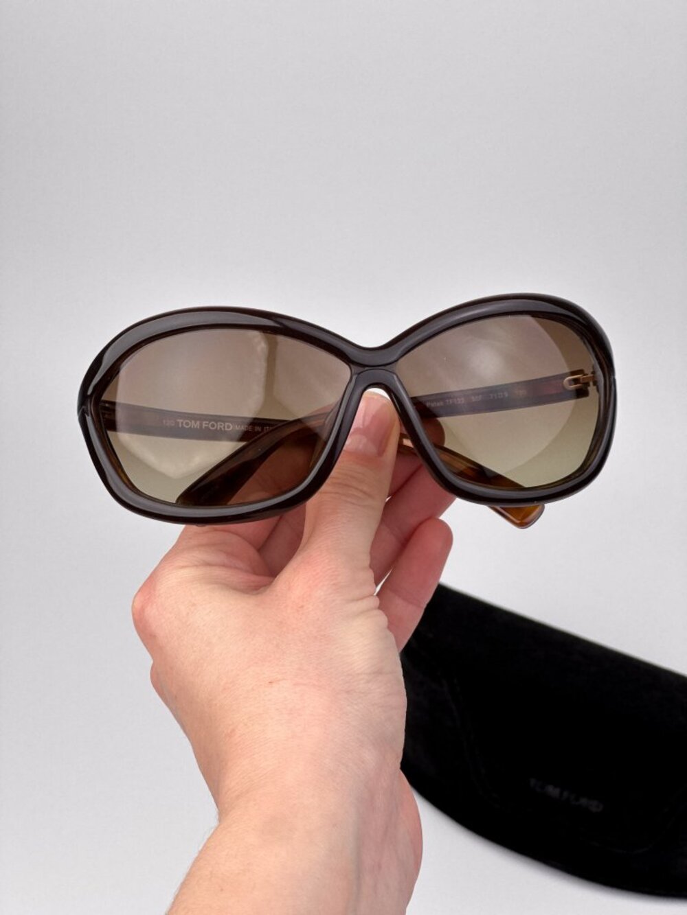 Tom Ford PATEK Women’s Sunglasses Brown Butterfly FT0122 50F NEW AUTHENTIC